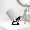 Matte Black Toilet Paper Holder view 3