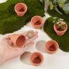 GORGECRAFT 10-Pack Mini Ceramic Terracotta Pots, 4.9 x 4 cm, with Drainage Holes view 3