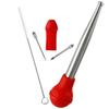 JEWEDECO BBQ Sauce Injector, 1-Piece Stainless Steel and Silicone Set view 1