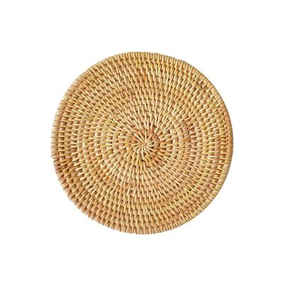 Rattan Placemat and Coaster Set, 16cm