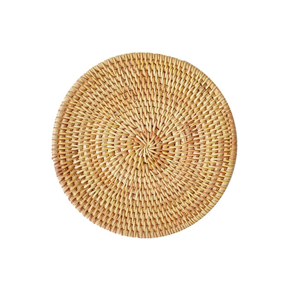 Rattan Placemat and Coaster Set, 16cm