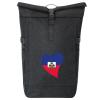 Huuraa Haiti Flag Heart Gift Courier Backpack view 1