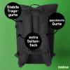 Huuraa Haiti Flag Heart Gift Courier Backpack view 4