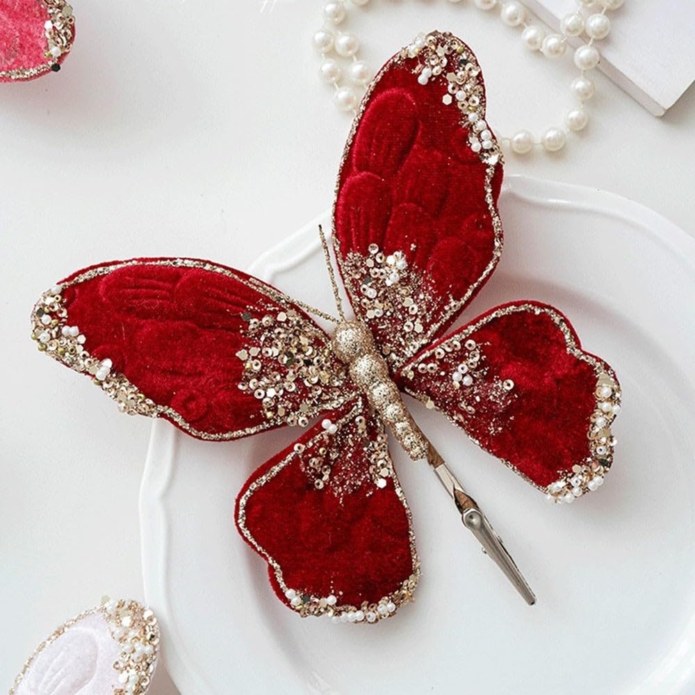 Velvet Butterfly Clip