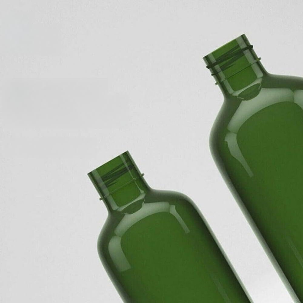Reusable Plastic Dispenser Bottles, 500 ml, Transparent, Green, 4 Pack