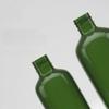 Reusable Plastic Dispenser Bottles, 500 ml, Transparent, Green, 4 Pack view 1