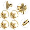 Thanksgiving Wedding Table Decor - Maple Leaf Napkin Rings view 2