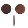 47 cm Diameter Grooved Design - Elegant Natural Walnut Wood Round Coasters view 2