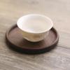 47 cm Diameter Grooved Design - Elegant Natural Walnut Wood Round Coasters view 4