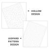 OKUMEYR 12-Piece Leopard-Print Drawing Stencils, White PET Plastic view 3
