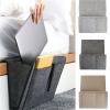DSFIHJO Felt Bedside and Sofa Armrest Organizer, Light Gray view 3