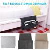 DSFIHJO Felt Bedside and Sofa Armrest Organizer, Light Gray view 4
