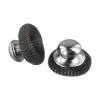Stainless Steel Wool Brush with Ergonomic Handle, 2 Replacement Heads - 10 cm Diameter for Pots, Pans, Woks, Sinks, Kitchen Cleaning view 1