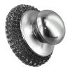 Stainless Steel Wool Brush with Ergonomic Handle, 2 Replacement Heads - 10 cm Diameter for Pots, Pans, Woks, Sinks, Kitchen Cleaning view 4