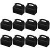 KICHOUSE Cake Packaging Boxes, Versatile, 10-Pack, with Carrying Handles, White Cardboard, for Crafts and Candy Packaging view 1