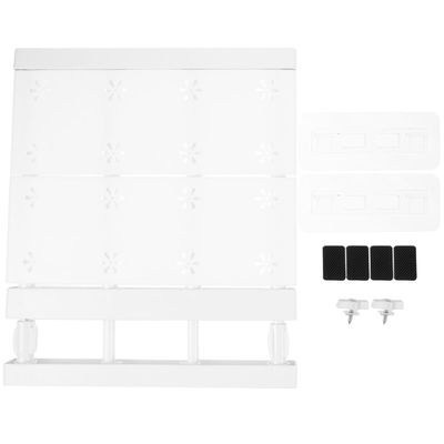 CANIGHT Adjustable Tension Shelf, Plastic and Carbon Steel, Extendable Closet Shelf, 1 Set
