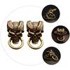 PRETYZOOM Brass Skull Ring Accessory for Leather Crafts view 3