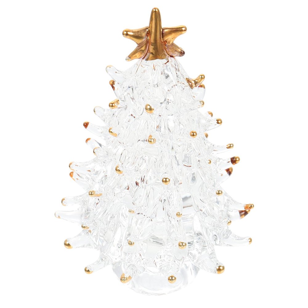 GATHINESS Transparent Crystal Mini Christmas Tree Pentagram Ornament
