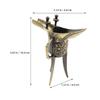 COOPHYA Vintage Iron Three-Legged Cup with Embossed Wine Cup Design view 2