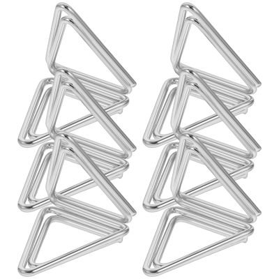 Healvian Triangular Table Card Holders in Silver, Set of 6