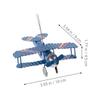 ibasenice 2-Piece Vintage Iron Biplane Model Set view 2