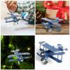 ibasenice 2-Piece Vintage Iron Biplane Model Set view 4