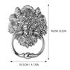 Silver Lion Head Door Knocker, Zinc Alloy, Antique Style view 2