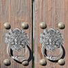 Silver Lion Head Door Knocker, Zinc Alloy, Antique Style view 4