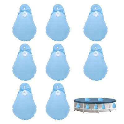 TZLMWDFRWG 8 Sets Pool Cover Weights with Hooks, Leak-Proof PVC Hanging Bags, Frost-Resistant