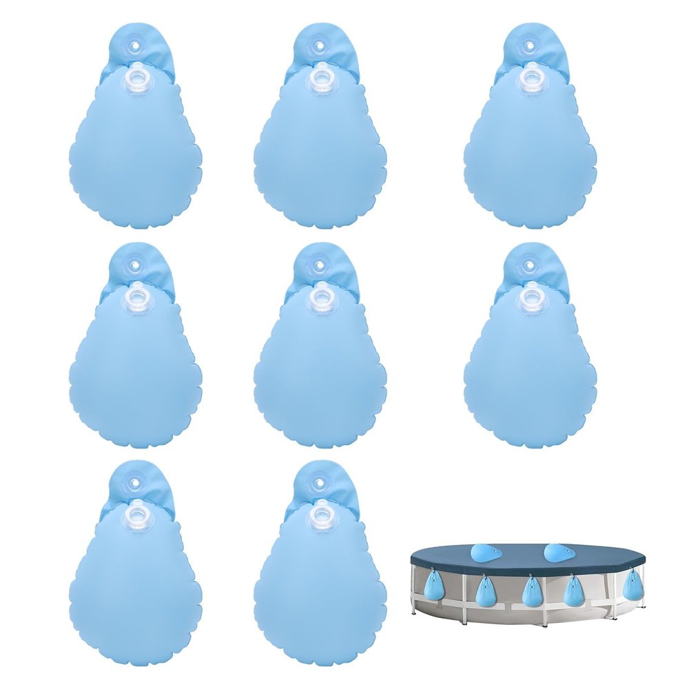TZLMWDFRWG 8 Sets Pool Cover Weights with Hooks, Leak-Proof PVC Hanging Bags, Frost-Resistant