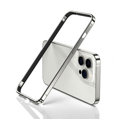 ZSUFCBF Luxurise Ultra-Thin Lightweight Aluminum Case for iPhone 12–17 Series, Silver