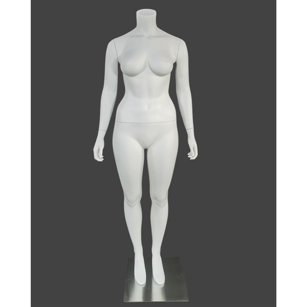 Full-Body Mannequin with Removable Dress Form and Metal Base for Retail Stores