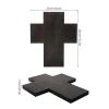 Vintage Wooden Communion Tray with Cross Motif view 2