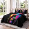Bedding Set 155 x 220 cm with Graffiti Question Marks and Zipper view 2