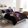 Bedding Set 155 x 220 cm with Graffiti Question Marks and Zipper view 3