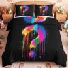 Bedding Set 155 x 220 cm with Graffiti Question Marks and Zipper view 4
