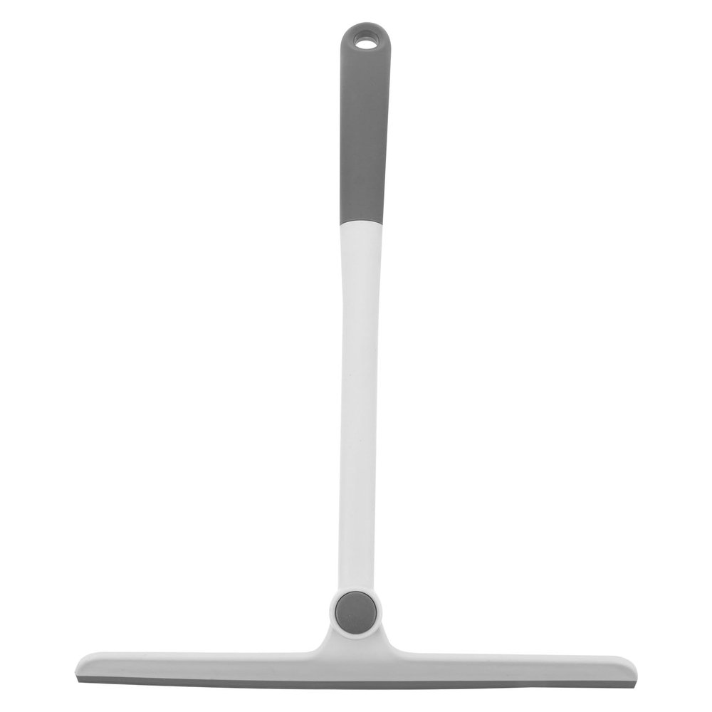 Hemobllo Rotating Window Squeegee, Plastic and TPR, 1 Piece, Gray and White, with Hanging Hook