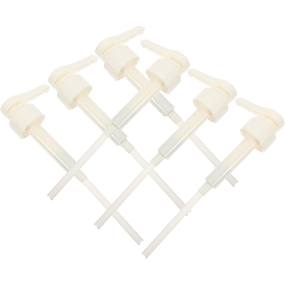 YARNOW 6-Piece Plastic Syrup Pumps for Bottles, Precise Refill Pumps for Coffee Syrup, Reusable, Compact and Easy to Use for Home and Foodservice