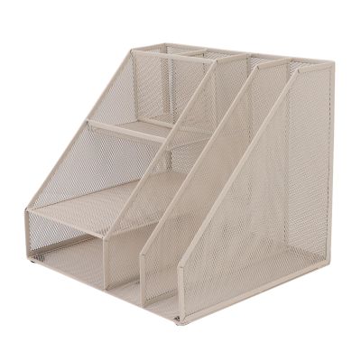 Desktop File Organizer with 3 Trays and 2 Pen Holders