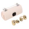 Yanmis Open-Ear Clip-On Wireless Earbuds, BT 6.0 Handbag-Shaped Earbuds with Bow Earrings, Beige view 1