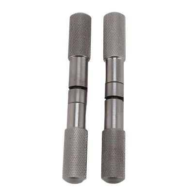 2-Piece Wire Saw Handles, Knurled Stainless Steel, Secure Grip