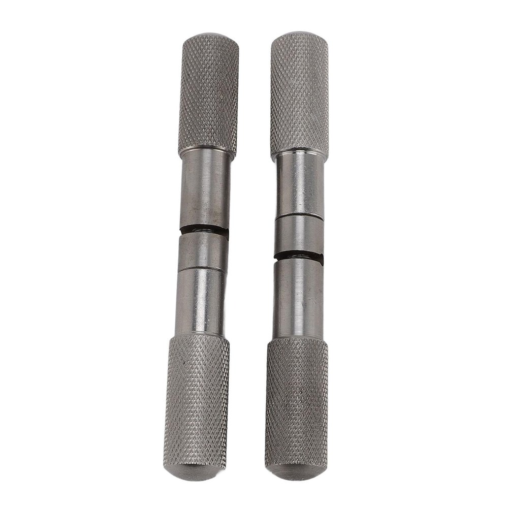 2-Piece Wire Saw Handles, Knurled Stainless Steel, Secure Grip