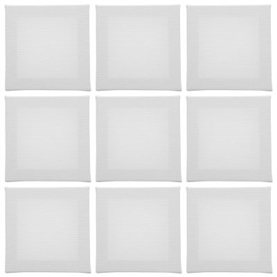 CRAFTHROU 12 Small Square Cotton-and-Wood Boards for Decorative Painting