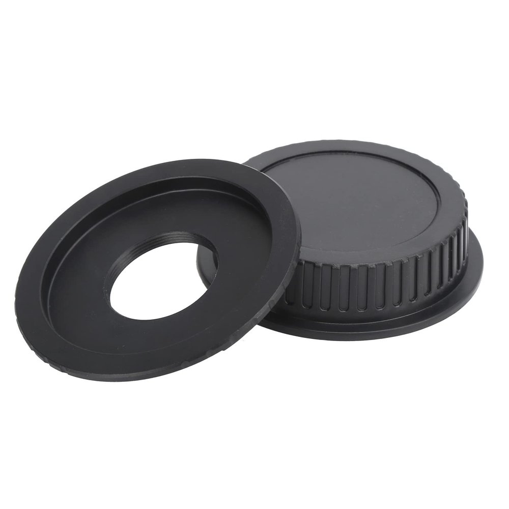 YYALYYON C-Mount Lens Adapter Ring with Rear Cap for EF/EF-S Cameras