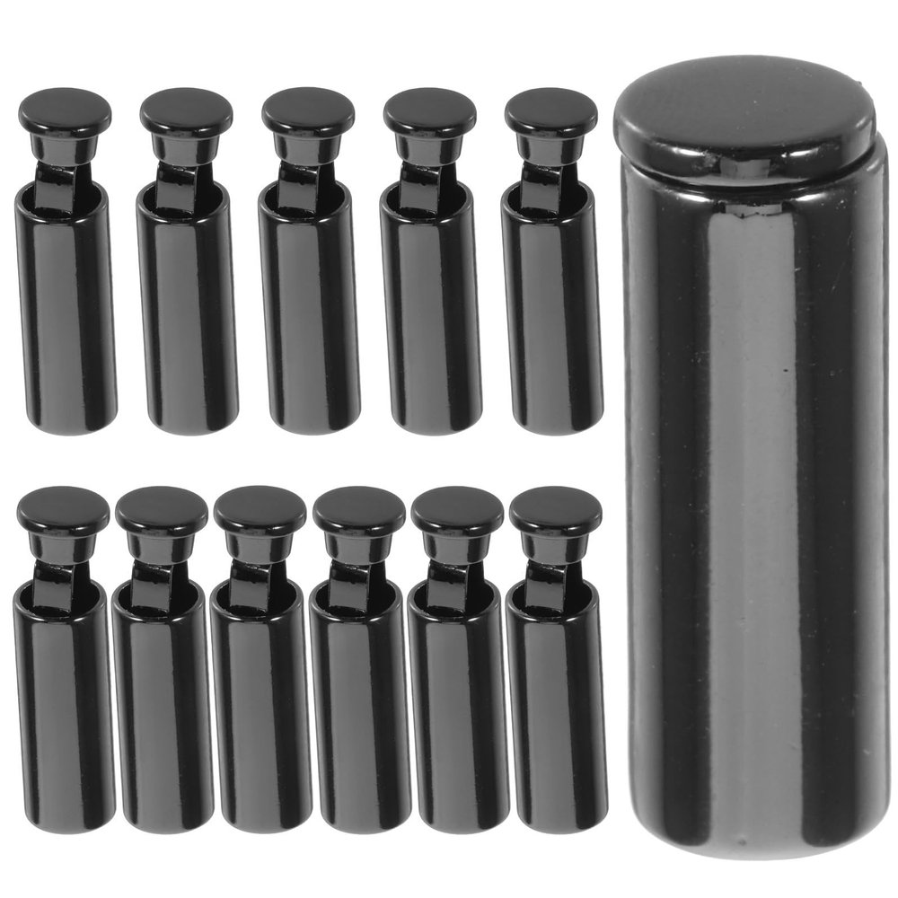 CRAFTHRO Metal Cord Ends - Black 12 Pack