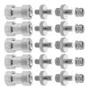 UTHCLO Metal 1/4-to-3/8-Inch Screw Adapter Set, Silver view 1