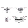 UTHCLO Metal 1/4-to-3/8-Inch Screw Adapter Set, Silver view 2