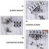 UTHCLO Metal 1/4-to-3/8-Inch Screw Adapter Set, Silver view 3