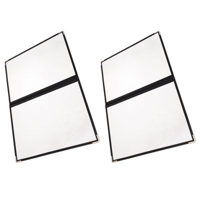 Zerodeko Transparent Menu Card Covers, Durable Robust PVC, 2 Pieces, Large Capacity, for Restaurants