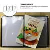 Zerodeko Transparent Menu Card Covers, Durable Robust PVC, 2 Pieces, Large Capacity, for Restaurants view 3